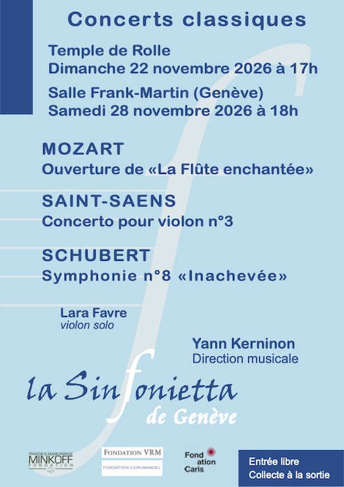 Concerts 22 et 28 novembre 2026